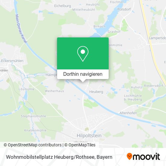 Wohnmobilstellplatz Heuberg / Rothsee Karte