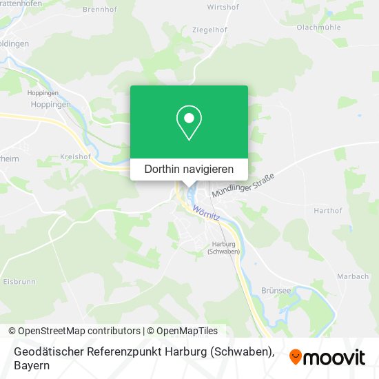 Geodätischer Referenzpunkt Harburg (Schwaben) Karte