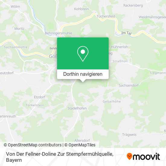 Von Der Fellner-Doline Zur Stempfermühlquelle Karte