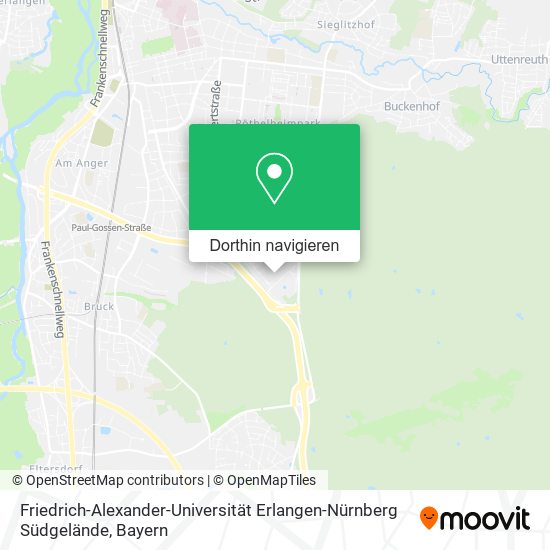 Friedrich-Alexander-Universität Erlangen-Nürnberg Südgelände Karte
