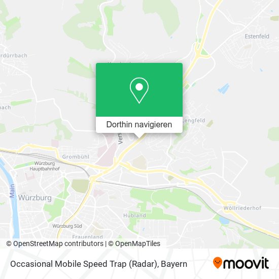 Occasional Mobile Speed Trap (Radar) Karte