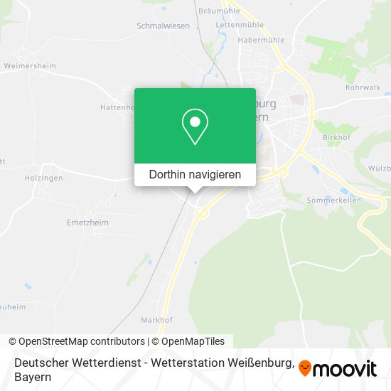 Deutscher Wetterdienst - Wetterstation Weißenburg Karte