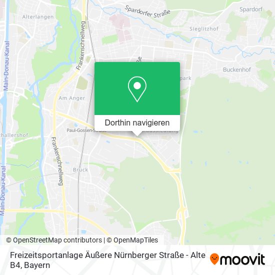 Freizeitsportanlage Äußere Nürnberger Straße - Alte B4 Karte