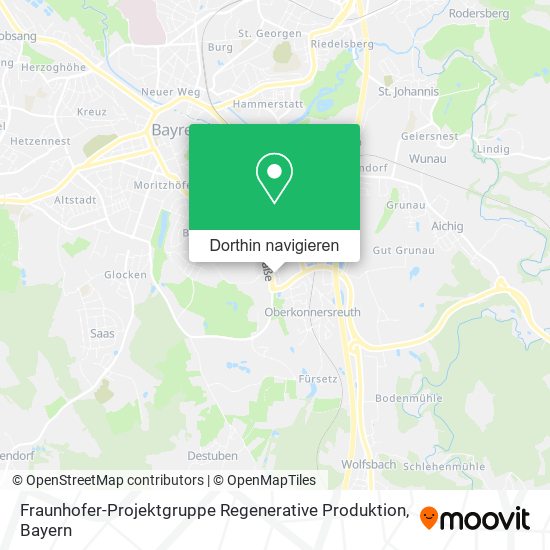 Fraunhofer-Projektgruppe Regenerative Produktion Karte