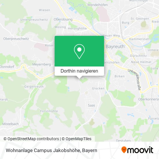 Wohnanlage Campus Jakobshöhe Karte