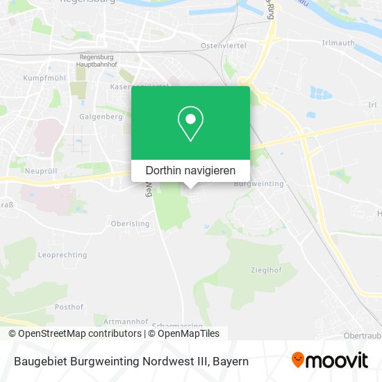 Baugebiet Burgweinting Nordwest III Karte