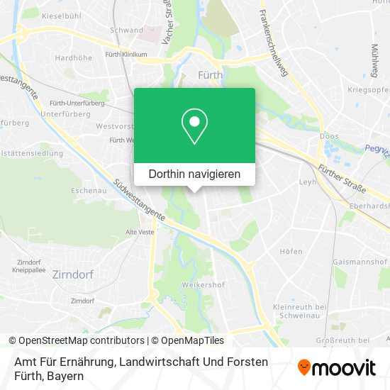 Amt Für Ernährung, Landwirtschaft Und Forsten Fürth Karte