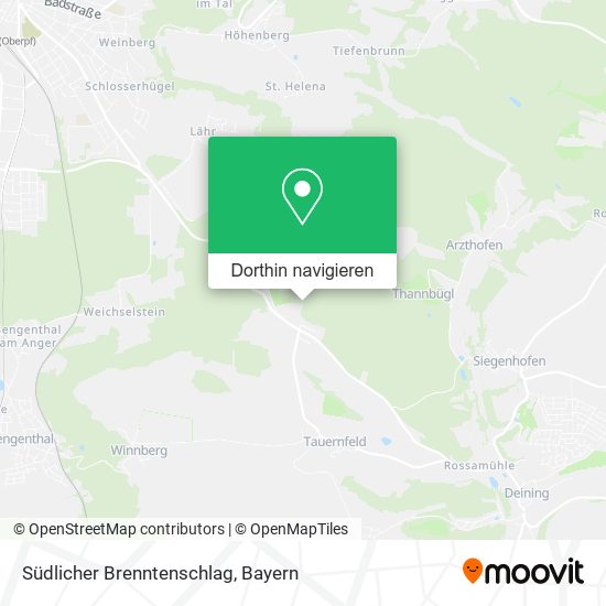 Südlicher Brenntenschlag Karte
