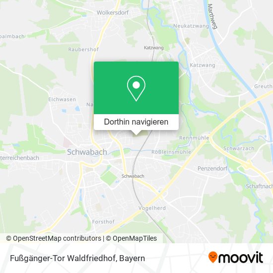 Fußgänger-Tor Waldfriedhof Karte