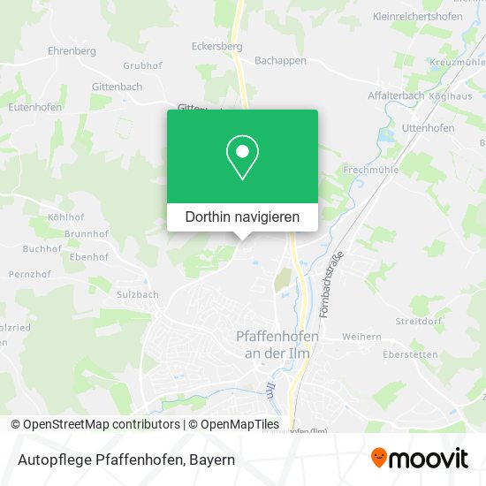 Autopflege Pfaffenhofen Karte