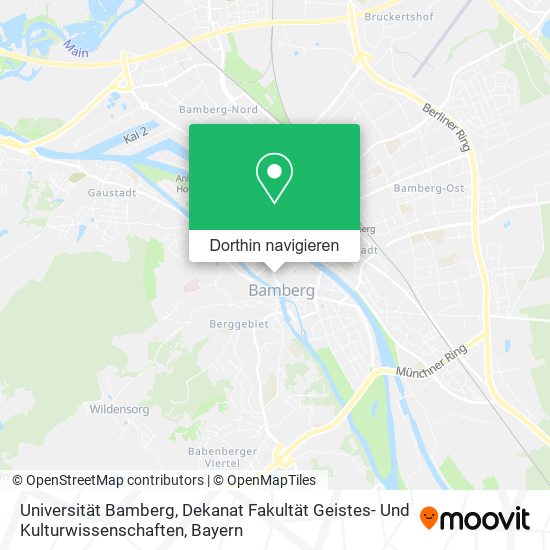 Universität Bamberg, Dekanat Fakultät Geistes- Und Kulturwissenschaften Karte