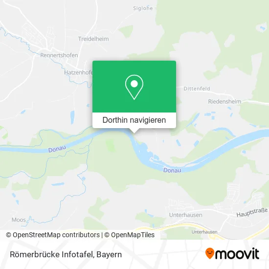 Römerbrücke Infotafel Karte