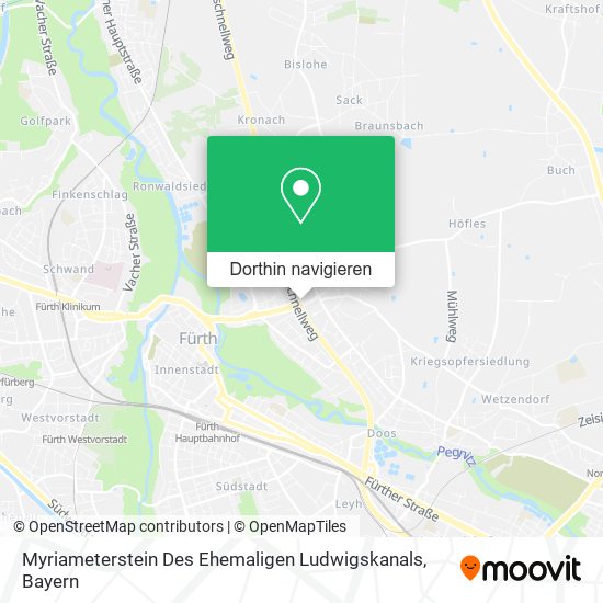 Myriameterstein Des Ehemaligen Ludwigskanals Karte