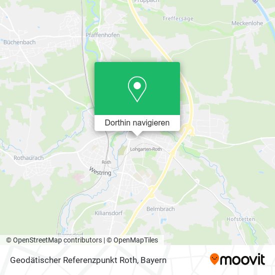 Geodätischer Referenzpunkt Roth Karte