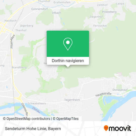 Sendeturm Hohe Linie Karte