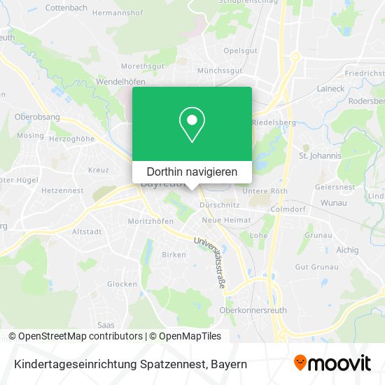 Kindertageseinrichtung Spatzennest Karte