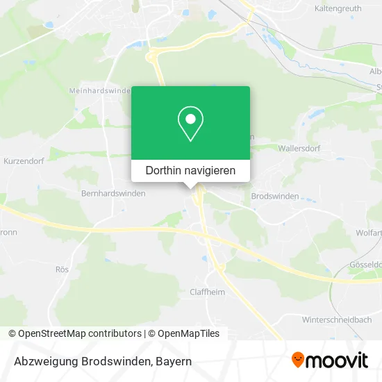 Abzweigung Brodswinden Karte