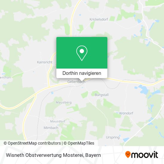 Wisneth Obstverwertung Mosterei Karte