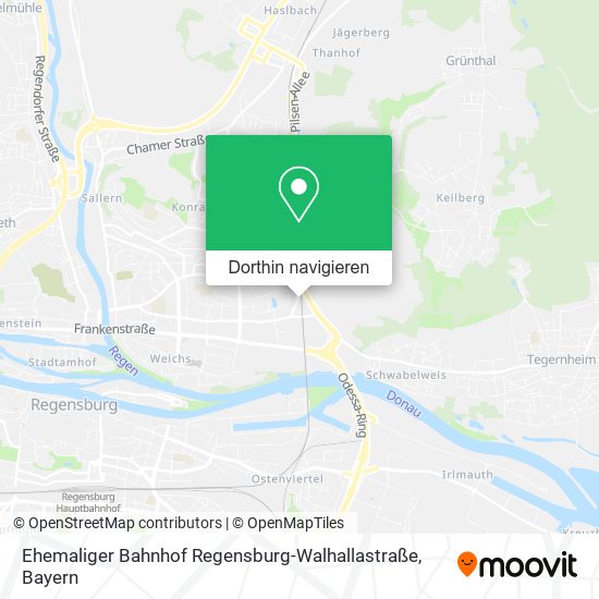 Ehemaliger Bahnhof Regensburg-Walhallastraße Karte