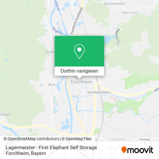 Lagermeister - First Elephant Self Storage Forchheim Karte