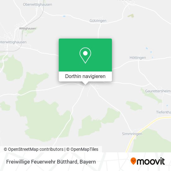 Freiwillige Feuerwehr Bütthard Karte