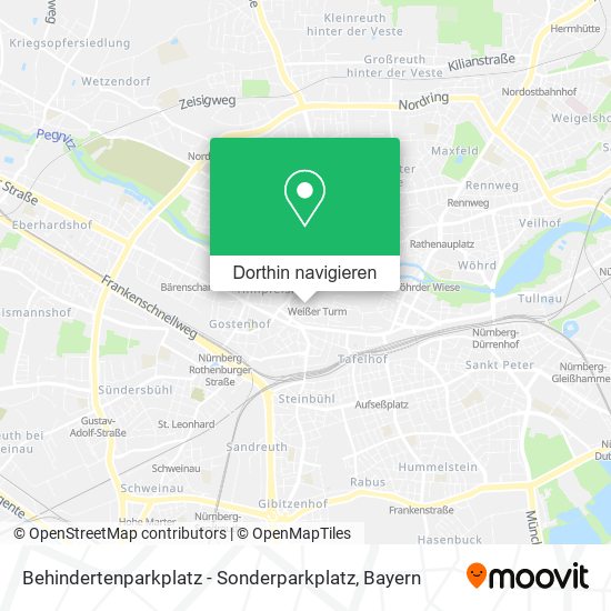 Behindertenparkplatz - Sonderparkplatz Karte