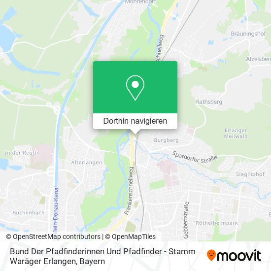 Bund Der Pfadfinderinnen Und Pfadfinder - Stamm Waräger Erlangen Karte