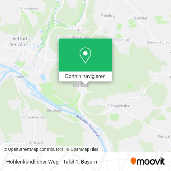 Höhlenkundlicher Weg - Tafel 1 Karte