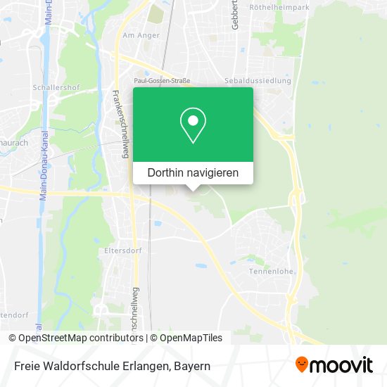 Freie Waldorfschule Erlangen Karte