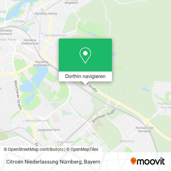 Citroën Niederlassung Nürnberg Karte