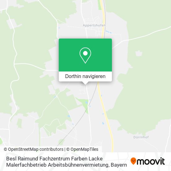 Besl Raimund Fachzentrum Farben Lacke Malerfachbetrieb Arbeitsbühnenvermietung Karte
