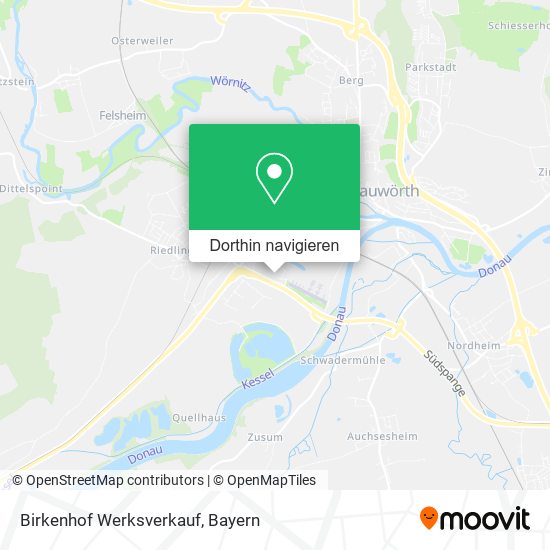 Birkenhof Werksverkauf Karte