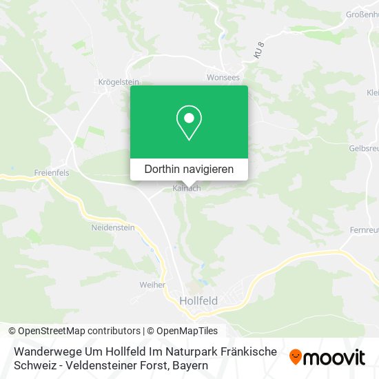 Wanderwege Um Hollfeld Im Naturpark Fränkische Schweiz - Veldensteiner Forst Karte