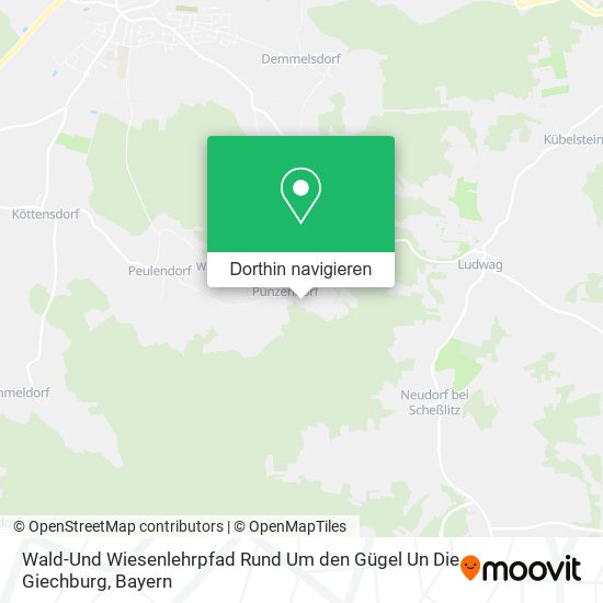 Wald-Und Wiesenlehrpfad Rund Um den Gügel Un Die Giechburg Karte