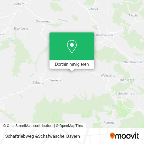 Schaftriebweg &Schafwäsche Karte
