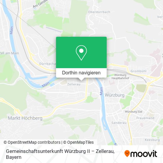 Gemeinschaftsunterkunft Würzburg II – Zellerau Karte