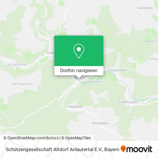 Schützengesellschaft Altdorf Anlautertal E.V. Karte
