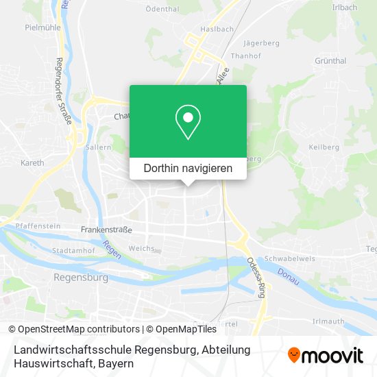 Landwirtschaftsschule Regensburg, Abteilung Hauswirtschaft Karte