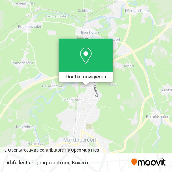 Abfallentsorgungszentrum Karte