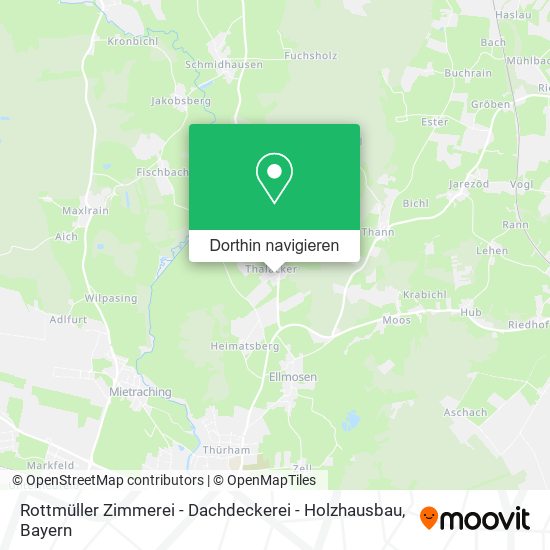Rottmüller Zimmerei - Dachdeckerei - Holzhausbau Karte