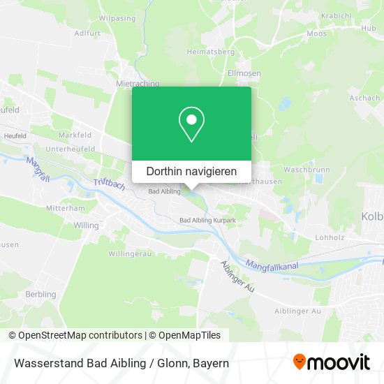 Wasserstand Bad Aibling / Glonn Karte