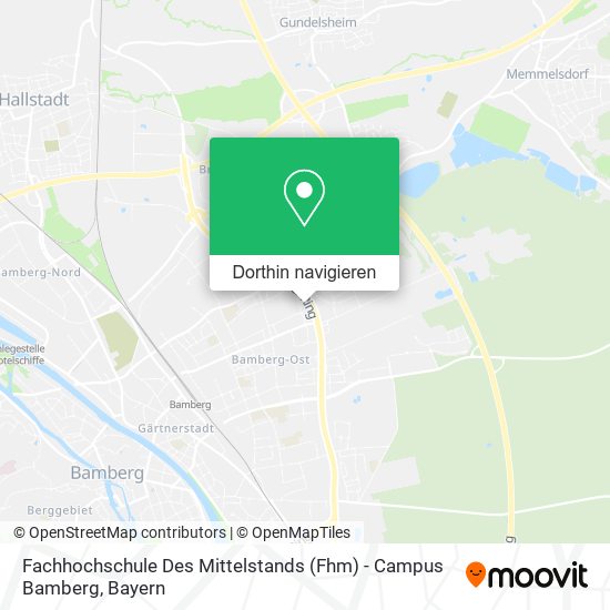 Fachhochschule Des Mittelstands (Fhm) - Campus Bamberg Karte