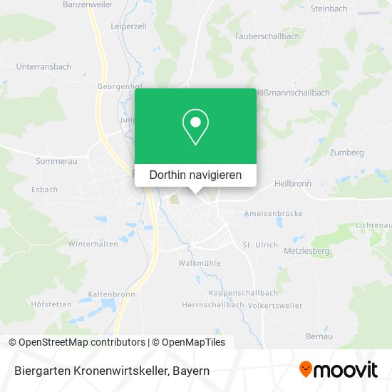 Biergarten Kronenwirtskeller Karte