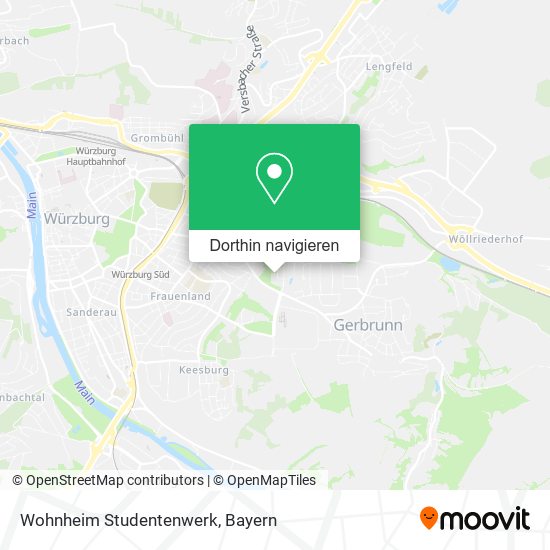 Wohnheim Studentenwerk Karte