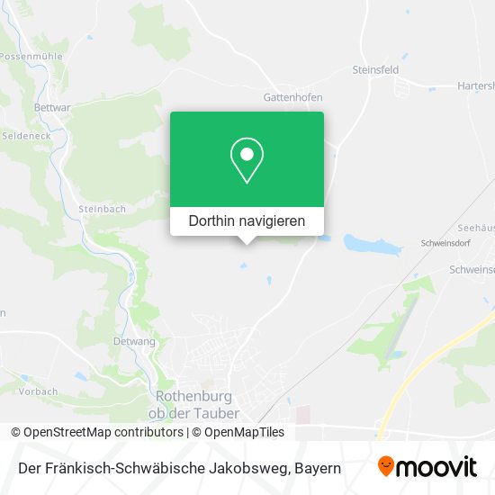 Der Fränkisch-Schwäbische Jakobsweg Karte