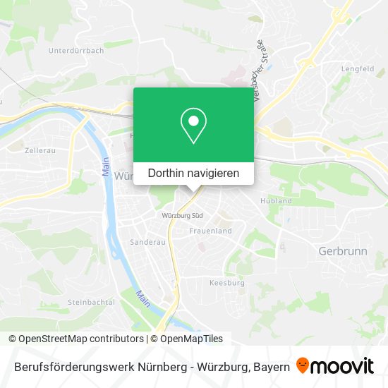 Berufsförderungswerk Nürnberg - Würzburg Karte