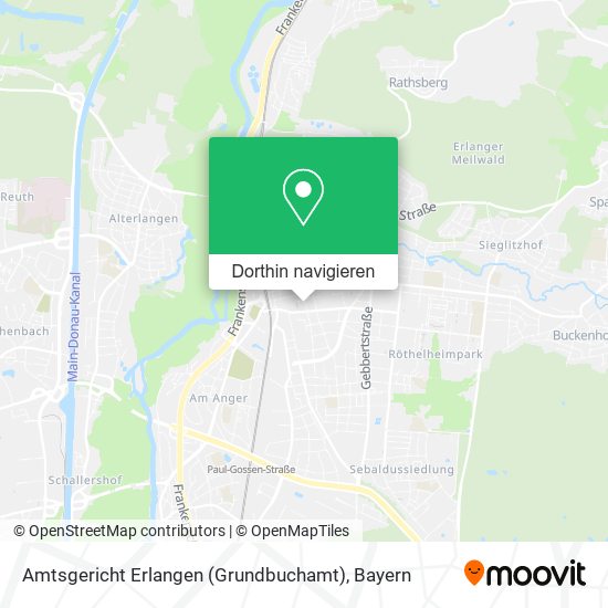 Amtsgericht Erlangen (Grundbuchamt) Karte