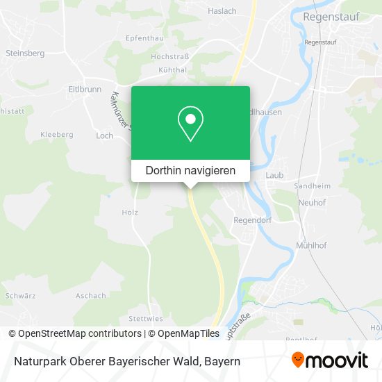 Naturpark Oberer Bayerischer Wald Karte