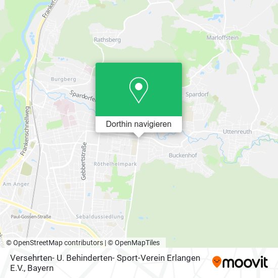 Versehrten- U. Behinderten- Sport-Verein Erlangen E.V. Karte