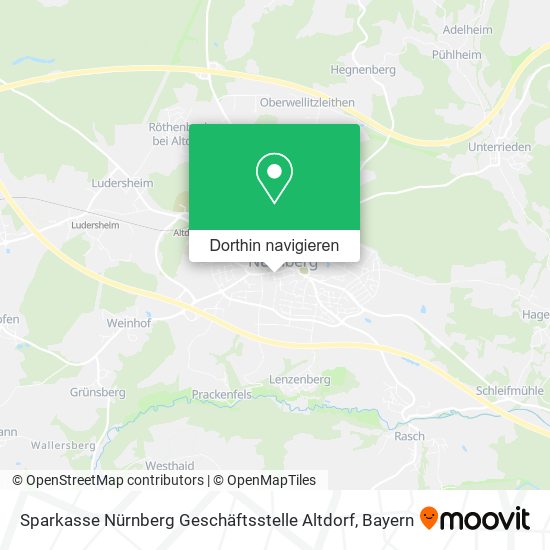 Sparkasse Nürnberg Geschäftsstelle Altdorf Karte